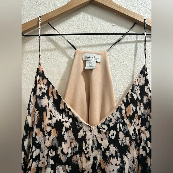 Nicole Miller New York Abstract satin print multicolor maxindress XL - Picture 3 of 7